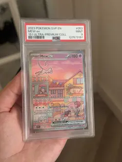 2023 POKEMON SVP EN-SV BLACK STAR PROMO 151 ULTRA-PREMIUM COLL #053 MEW EX PSA 9 - Image 1