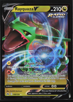 Rayquaza V 100/159 - SWSH Crown Zenith - Ultra Rare Half Art - Pokemon TCG NM - Image 1