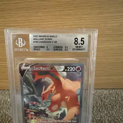 Charizard- 154/172 - Alternate Art - Brilliant Stars - Pokemon BGS 8.5 - Image 2