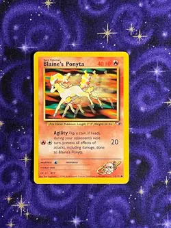 Pokemon TCG Blaine's Ponyta 63/132 Gym Heroes - LP - Image 1