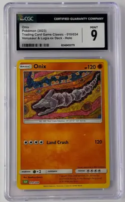 Onix 010/034 CLV TCG Classic Venusaur Deck Holo Pokemon TCG 2023 CGC 9 - Image 1