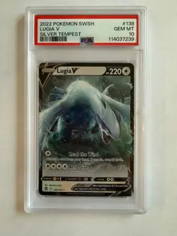 Pokemon Lugia V Psa 10 Gem Mint! 138/195 Sword & Shield Silver Tempest 2022 - Image 1