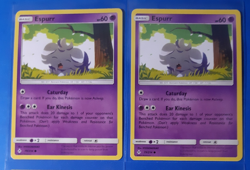 2x Espurr 79/214 Pokemon card SM Unbroken Bonds common NM - Image 1