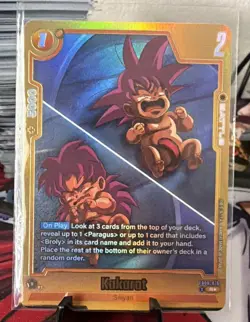 Kakarot FB08-076 R* Yellow/Gold Alternate Art Dragon Ball Z Super Card Game - Image 1