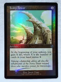 Ivory Tower 23 Retro Frame Foil Rare The Brothers' War Retro Artifacts - Image 1