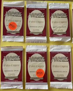 18 MTG Magic the Gathering Fallen Empires Booster Packs 1994 Factory Sealed - Image 3