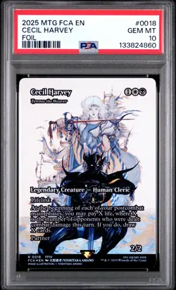 2025 MTG FINAL FANTASY THROUGH THE AGES FOIL #0018 CECIL HARVEY PSA 10 - Image 1