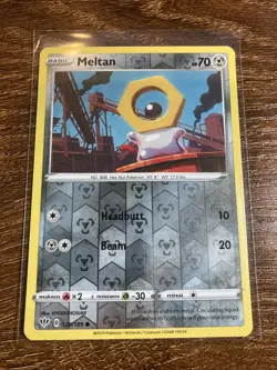 Reverse Holo Meltan 129/189 Common Darkness Ablaze Pokemon TCG - Image 1