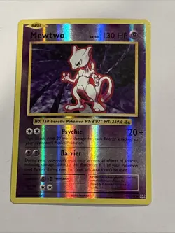 Pokemon TCG Mewtwo 51/108 XY Evolutions Reverse Holo Rare LP - Image 1