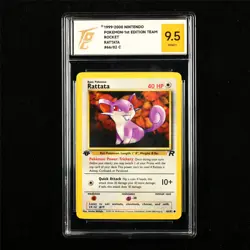 TQG 9.5 MINT+ 1999-2000 Pokemon ENG Rattata 66/82 C - Image 1