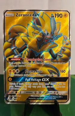 Pokemon Zeraora GX Full Art Secret Rare Holo TCG Card 201/214 SM8 Lost Thunder - Image 1