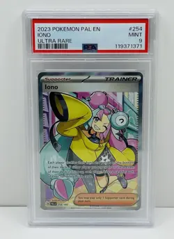 🔥Pokemon Iono Paldea Evolved 254/193 Holo Ultra Rare PAL EN #254 PSA 9 Mint!🔥 - Image 1