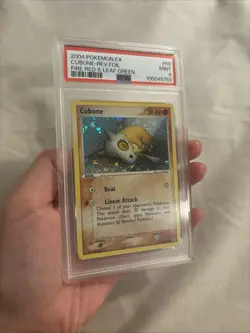 2004 POKEMON EX FIRE RED & LEAF GREEN #60 CUBONE-REVERSE HOLO FOIL PSA 9 - Image 3