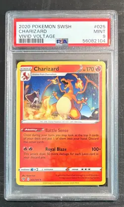 2020 Pokemon 025 Charizard Vivid Voltage PSA 9 - Image 1