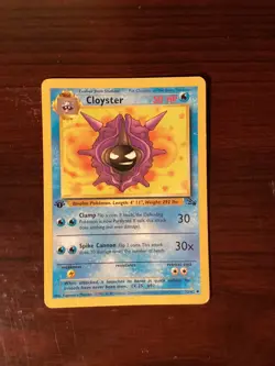 CLOYSTER 32/62 1st Edition Fossil Set Vintage WoTC Pokemon TCG MP Uncommon - Image 1
