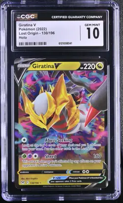 2022 Pokemon Giratina V 130/196 Swsh11: Lost Origin Holo CGC Gem Mint 10 - Image 1