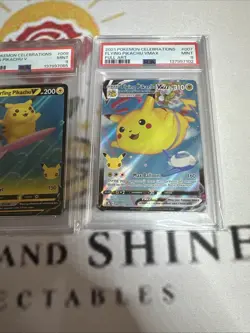 2021 Pokemon Celebrations #008 Surfing Pikachu V PSA 9 And 007 Flying Vmax - Image 3