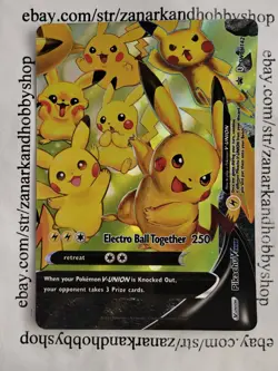 Pokemon Pikachu V-UNION SWSH142 Black Star Promo NM - Image 1