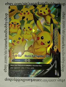Pokemon Pikachu V-UNION SWSH142 Black Star Promo NM - Image 2