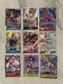 BANDAI ONE PIECE EB-03 HEROINES LOT OF 9 SR SEC ALT ART RAW NM uta yamato nico - Image 1