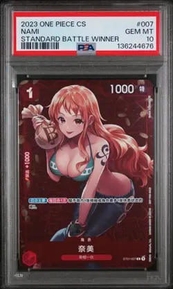 2023 ONE PIECE SIMPLIFIED CHINESE PROMOS STANDARD BATTLE WINNER #007 NAMI PSA 10 - Image 1
