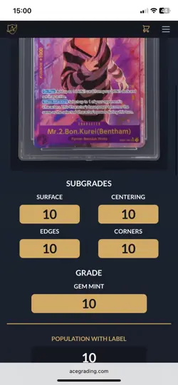 Ace 10 - Mr 2 Bon Kurei Alt Art - PERFECT SUBGRADES - EB01-061 - One Piece - Image 2