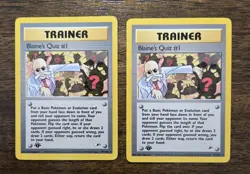 Blaine's Quiz #1 #97 1st Edition Gym Heroes LP (SINGLE CARD) - Image 1