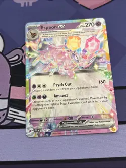 Pokemon TCG Espeon EX Double Rare Prismatic Card 034/131 - Image 1