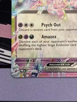 Pokemon TCG Espeon EX Double Rare Prismatic Card 034/131 - Image 5