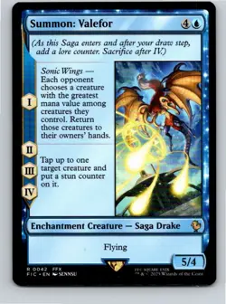 Magic the Gathering Summon: Valefor Final Fantasy Commander MTG Free Shipping! - Image 1