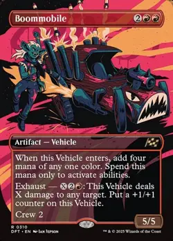 1x Boommobile - Foil Extended Art NM Eng MTG - Aetherdrift - Image 1