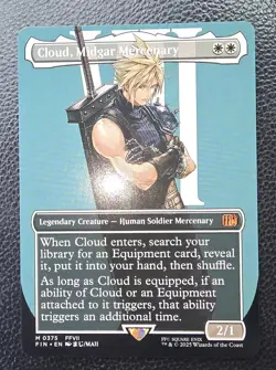 MTG - Final Fantasy - Cloud, Midgar Mercenary (Borderless) #0375 - Regular NM - Image 1