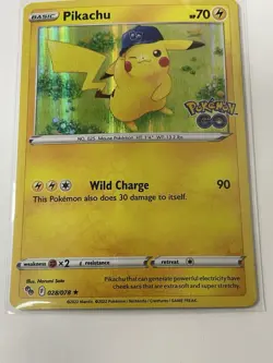 2022 Pokemon GO Pikachu Holo Promo Card 028/078 - Image 1