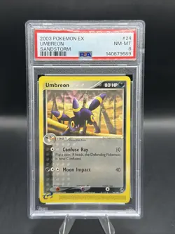 2003 Pokemon Umbreon 24/100 Sandstorm Non Holo PSA 8 - Image 1