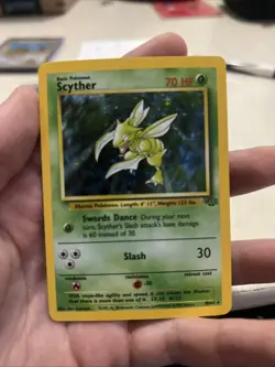Pokemon TCG Scyther Jungle 10/64 Holo Unlimited Holo Rare - Image 1