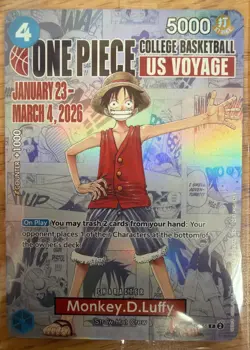 Monkey.D.Luffy (055) (College Basketball US Voyage) P-055 One Piece Promotion... - Image 1