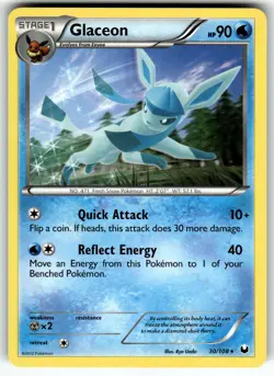 Glaceon 30/108 Dark Explorers NM Pokemon Card TCG - Image 1