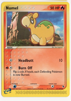 Numel 61/109 Ruby & Sapphire E-Reader Pokemon Card - Image 1