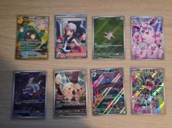Pokemon English Card Bundle 8 x Full Art Hyper Double Illustration Rare - Image 1