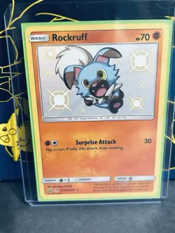 Rockruff SV23/SV94 Hidden Fates Shiny Vault Holo Rare Pokemon Card - Image 1