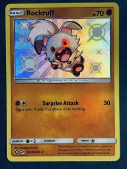 Rockruff SV23/SV94 Hidden Fates Shiny Vault Holo Rare Pokemon Card - Image 2