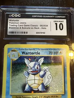 CGC 10 Wartortle 002/034 CLB Trading Card Game Classic Holo Pokemon TCG card - Image 4