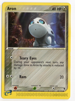 Aron 49/109 Ruby and Sapphire E-Reader Pokemon Card - Image 1