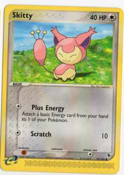 Skitty 70/109 Ruby and Sapphire E-Reader Pokemon Card - Image 1