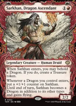 MTG SARKHAN, DRAGON ASCENDANT 302 EXC SARKHAN, DOMINATORE DI DRAGHI TDM X EN - Image 1