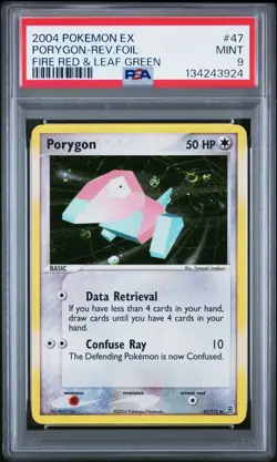 2004 Pokemon Ex Fire Red & Leaf Green #47 Porygon-Rev.Foil PSA 9 - Image 1