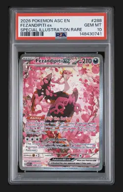 Pokemon Ascended Heroes #288/217 Fezandipiti ex SIR - PSA 10 - Image 1