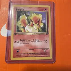 Pokemon TCG Ponyta 64/82 1st Edition Team Rocket common WOTC vintage - Image 1