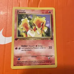 Pokemon TCG Ponyta 64/82 1st Edition Team Rocket common WOTC vintage - Image 3