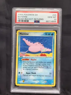 Pokemon Cards: EX Team Rocket Returns Uncommon: Mantine 45/109: PSA 10 - Image 1